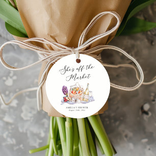 She's Off the Market Farmer's Market Bridal Shower Favour Tags