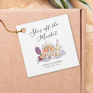 She's Off the Market Farmer's Market Bridal Shower Favour Tags