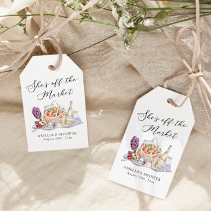 She's Off the Market Farmer's Market Bridal Shower Gift Tags
