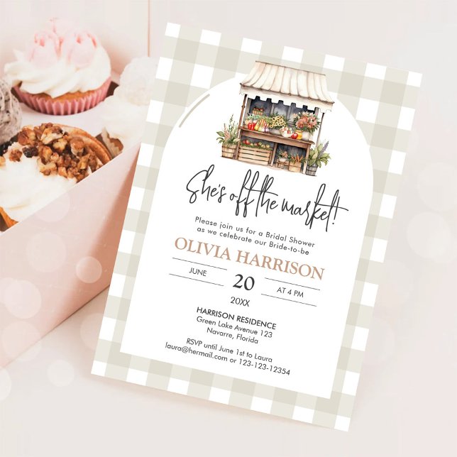 She's Off the Market Farmers Market Bridal Shower Invitation (Creator Uploaded)