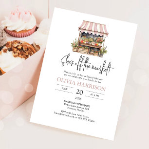 She's Off the Market Farmers Market Bridal Shower Invitation