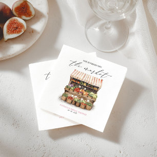She's Off the Market Farmer's Market Bridal Shower Napkin