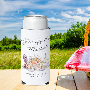 She's Off the Market Farmer's Market Bridal Shower Seltzer Can Cooler