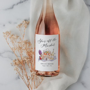 She's Off the Market Farmer's Market Bridal Shower Wine Label