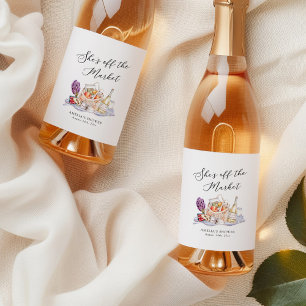 She's Off the Market Farmer's Market Bridal Shower Wine Label