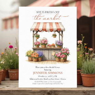 She's Off the Market Flower   Bridal Shower Invitation