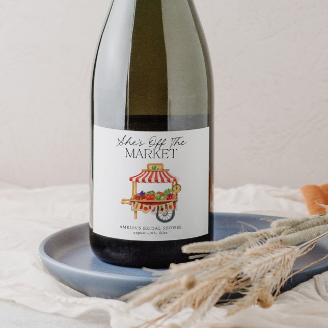 She's Off the Market Sparkling Wine Label (Creator Uploaded)