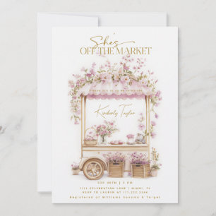 She's Off The Market Wildflowers Bridal Shower Invitation