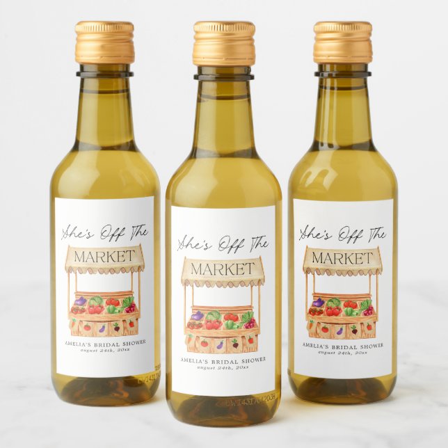 She's Off the Market Wine Label (Bottles)
