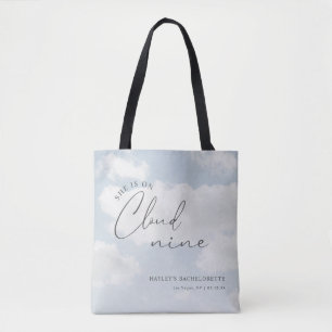 She's On Cloud 9 Bachelorette Party Favours Tote Bag
