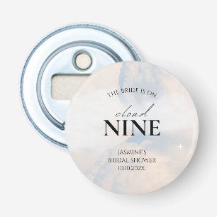 She's On cloud 9 Bridal Shower Dreamy Pastel Sky Bottle Opener