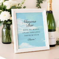 She's On Cloud 9 Bridal Shower Mimosa Bar Sign