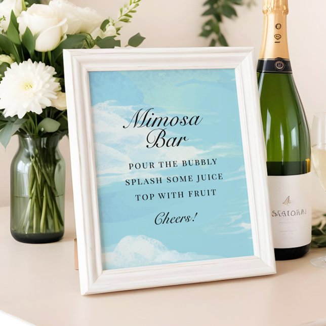 She's On Cloud 9 Bridal Shower Mimosa Bar Sign (Creator Uploaded)