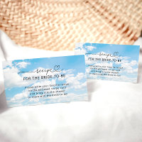 She's On Cloud 9 Bridal Shower Recipe Request