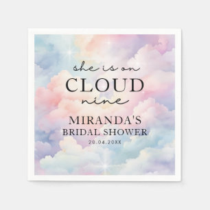 She's on Cloud 9 Dreamy Stars Bridal Shower Napkin