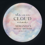 She's on Cloud 9 Dreamy Stars Bridal Shower Paper Plate<br><div class="desc">She's on Cloud 9 Dreamy Stars Bridal Shower Paper Plates. Matching items available.</div>