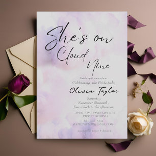  She's on cloud 9 Soft Dusty pink Bridal Shower Invitation