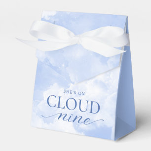 She's On Cloud Nine Blue Thank You Favour Box