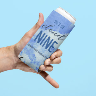 She's On Cloud Nine! Bridal Shower/Bachelorette Seltzer Can Cooler