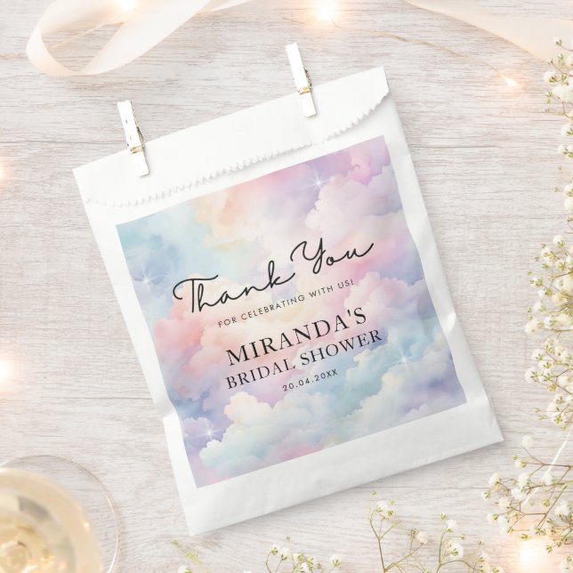 Shes On Cloud Nine Bridal Shower Thank You Favour Bags (Clipped)