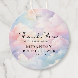 Shes On Cloud Nine Bridal Shower Thank You Favour Tags
