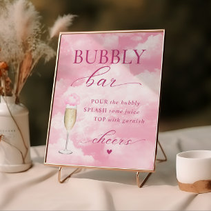She's On Cloud Nine Bubbly Bar Poster