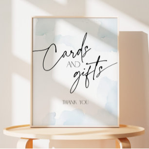 Shes on Cloud Nine Cards and Gifts Dusty Blue Pedestal Sign