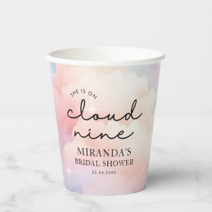 She's On Cloud Nine Dreamy Stars Bridal Shower Paper Cups