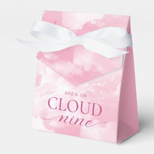 She's On Cloud Nine Pink Bridal Shower Favour Box
