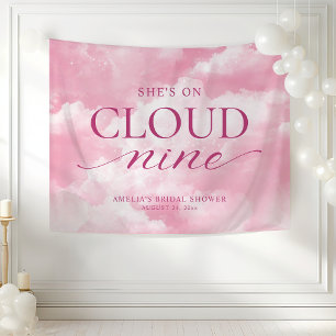 She's On Cloud Nine Pink Bridal Shower Tapestry