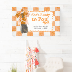 She's Ready to Pop Baby Shower Banner