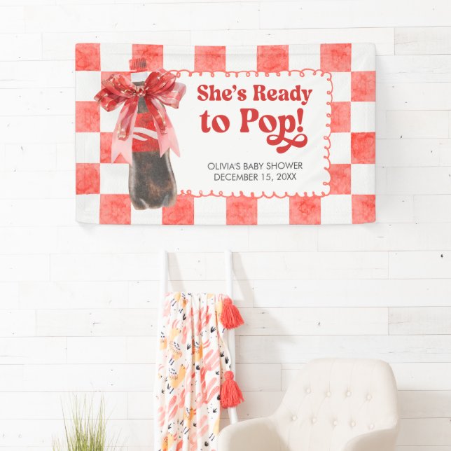 She's Ready to Pop Baby Shower Banner (Insitu)