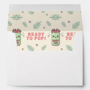 She's Ready to Pop Baby Shower Boho Kawaii Soda Envelope