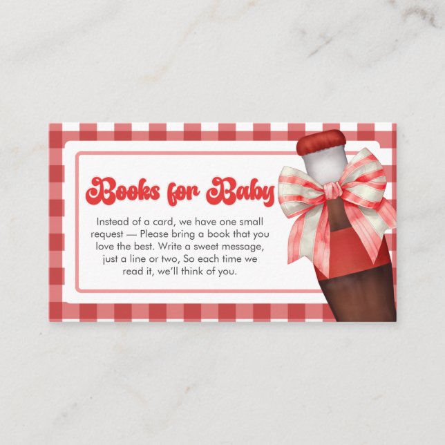 She's Ready to Pop Baby Shower Books for Baby Enclosure Card (Front)