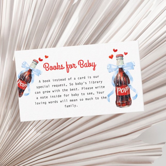 She's Ready to Pop Baby Shower Books for Baby Enclosure Card (She's Ready to pop Books for Baby Insert Card)