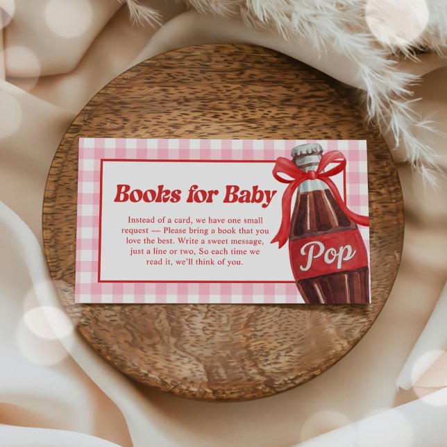 She's Ready to Pop Baby Shower Books for Baby Enclosure Card (Creator Uploaded)