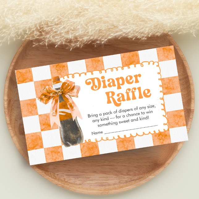 She's Ready to Pop Baby Shower Diaper Raffle Enclosure Card (Cola Baby Shower Diaper Raffle)