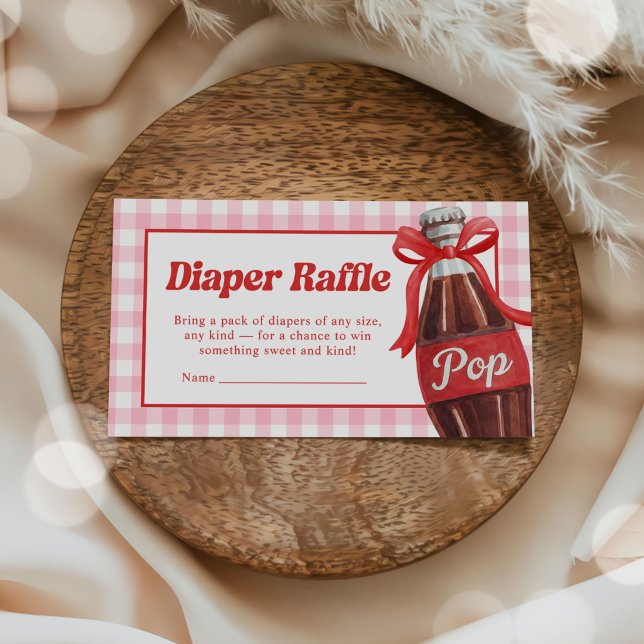 She's Ready to Pop Baby Shower Diaper Raffle Enclosure Card (Creator Uploaded)