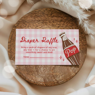 She's Ready to Pop Baby Shower Diaper Raffle Enclosure Card