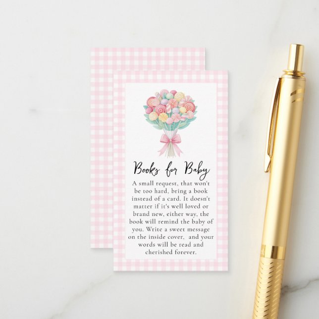 She's Ready to Pop Baby Shower Enclosure Card (Front/Back In Situ)