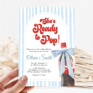 She's Ready to Pop Baby Shower Invitation