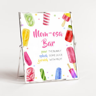 She's Ready to Pop Baby Shower Mom Osa Bar Poster