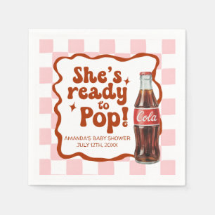 She's Ready to Pop Baby Shower Paper Napkins