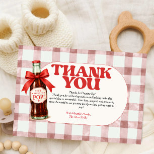 She's Ready to Pop Baby Shower Thank You Card