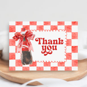 She's Ready to Pop Baby Shower Thank You Card