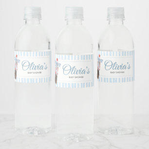 She's Ready to Pop Baby Shower Water Bottle Label
