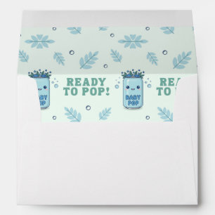 She's Ready to Pop Boho Blue Kawaii Soda Envelope