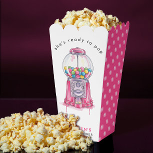 She's Ready To Pop Bubblegum Pink Girl Baby Shower Favour Box