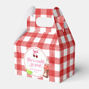 She's Ready To Pop! Cherry Soda Pop Baby Shower Favour Box