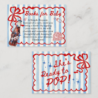 She's Ready to Pop Coquette Books for Baby Enclosure Card